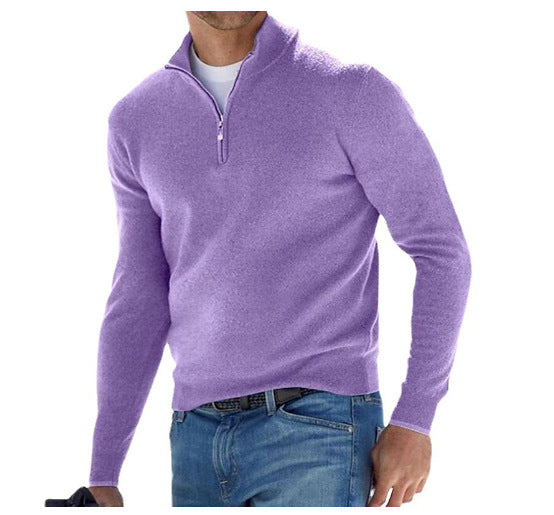 Half-zip sweater for men