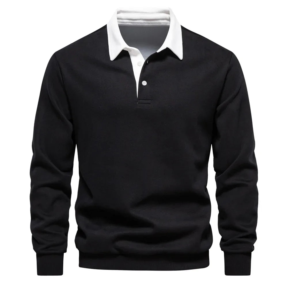 Stylish polo collar sweater