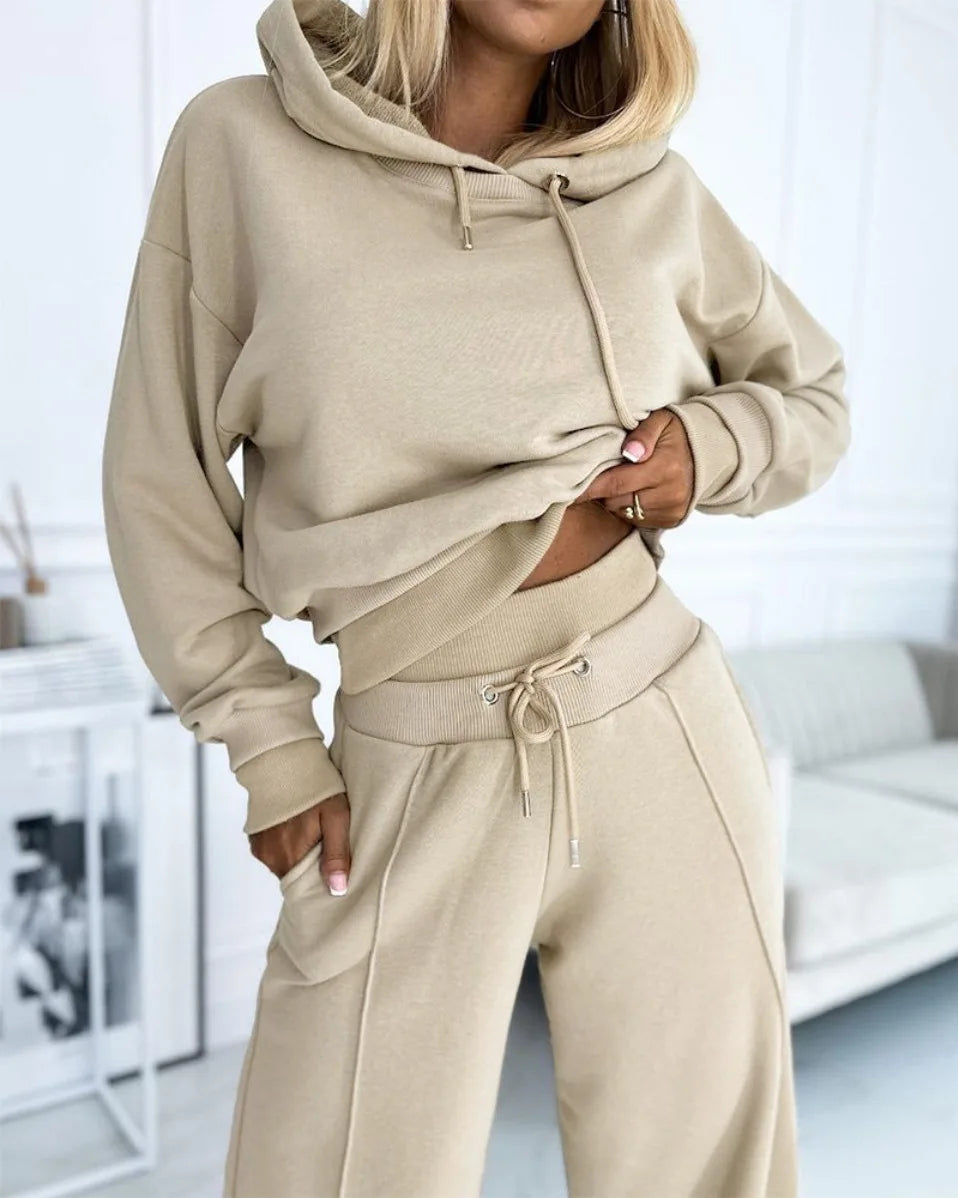 Aljean - Comfy Wide-Leg Set