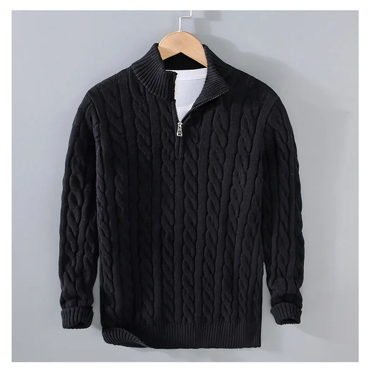 JP's Half-zip Cable-knit sweater