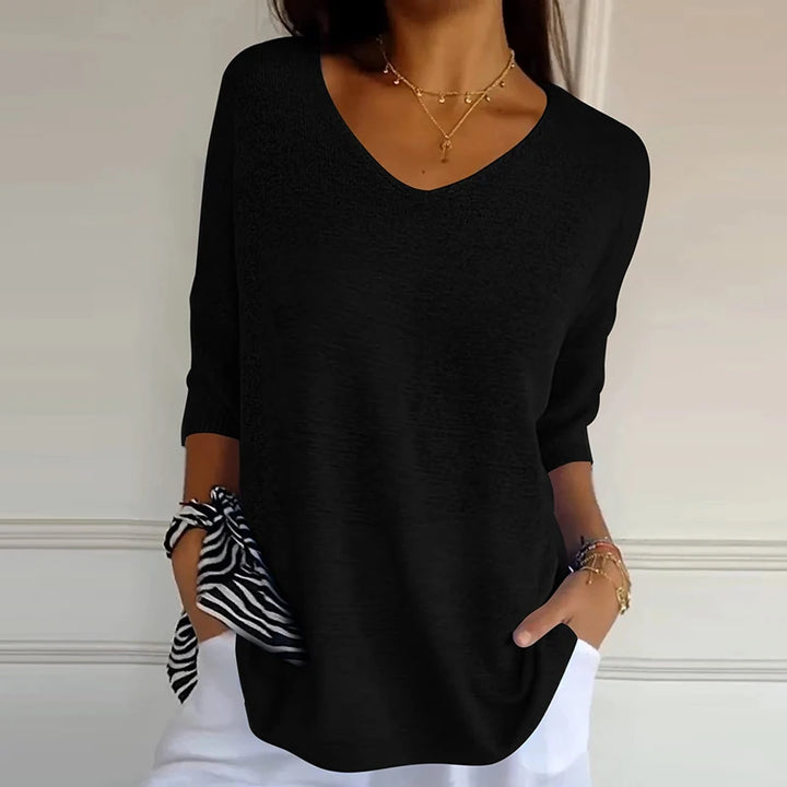Anna | Women’s V-Neck Knit Top