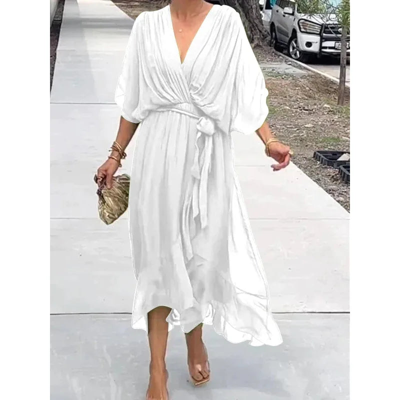 Monica - V-Neck Chiffon Dress