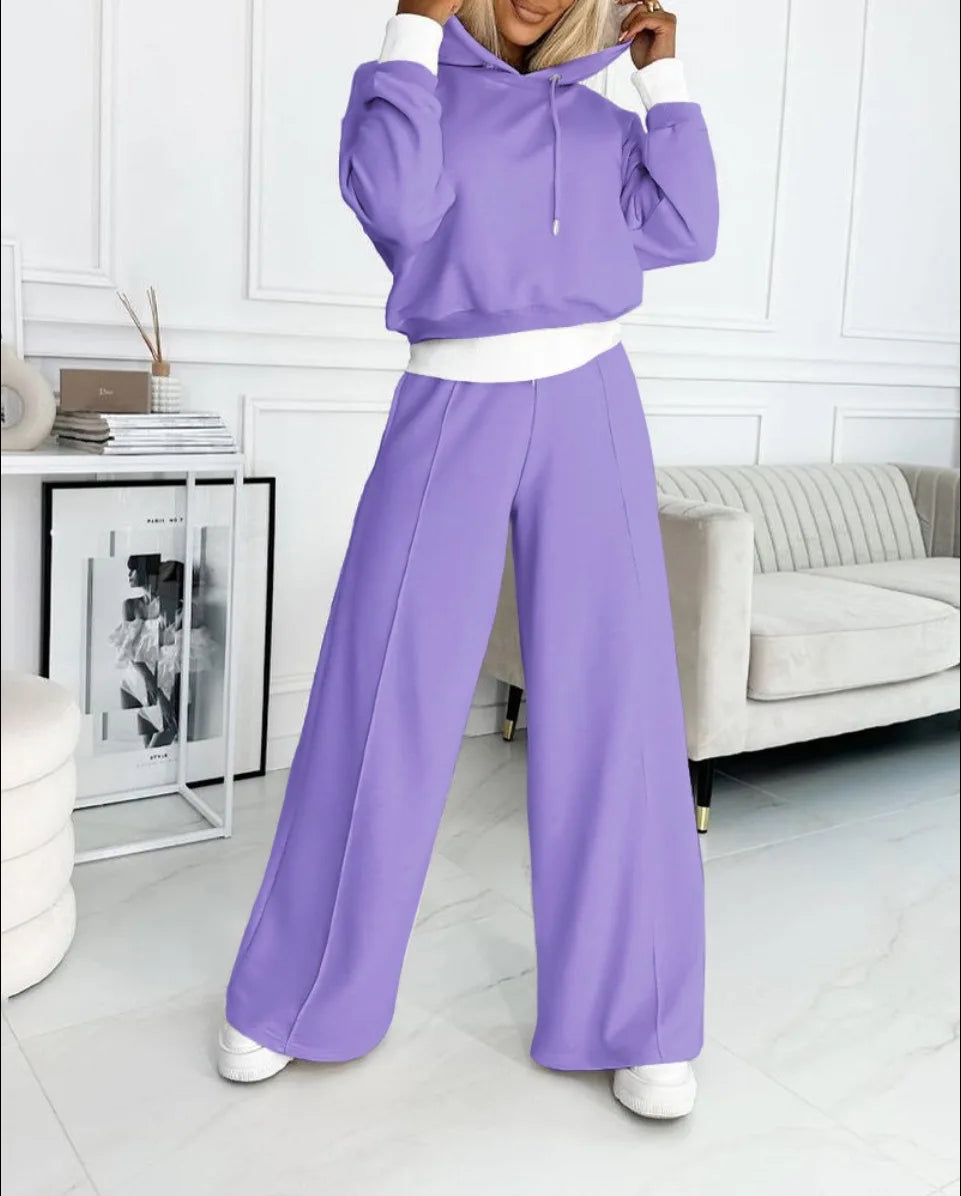 Aljean - Comfy Wide-Leg Set