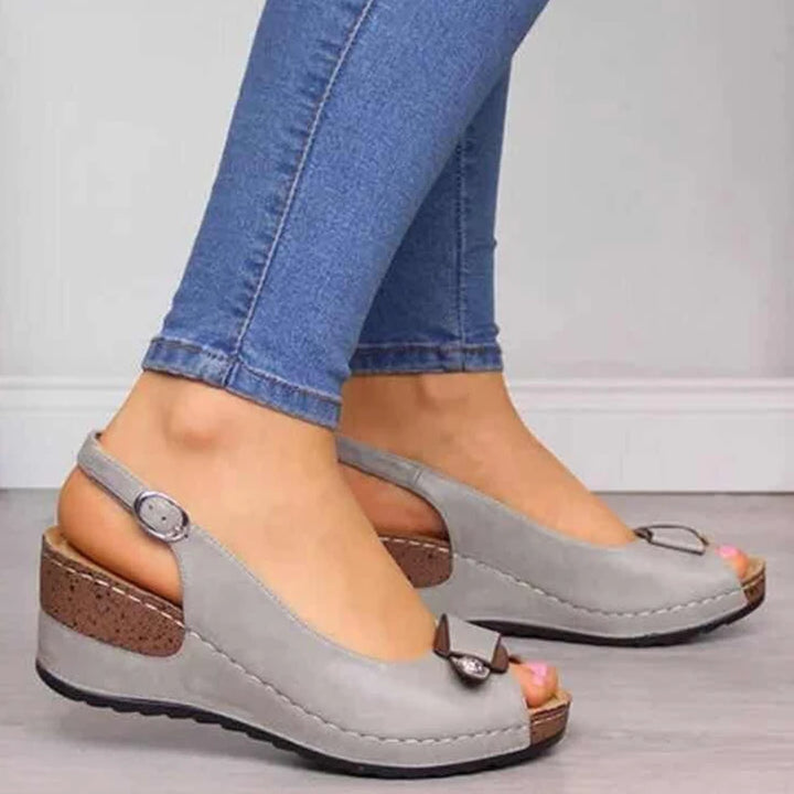 Clara | Retro Wedge Sandals