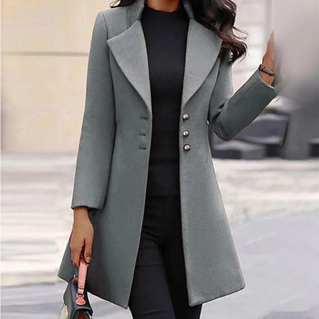 Vinci | Luxurious Italian Wool Long Sleeve Coat