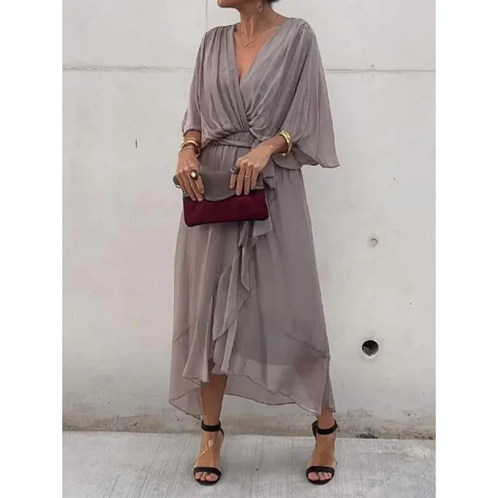 Monica - V-Neck Chiffon Dress