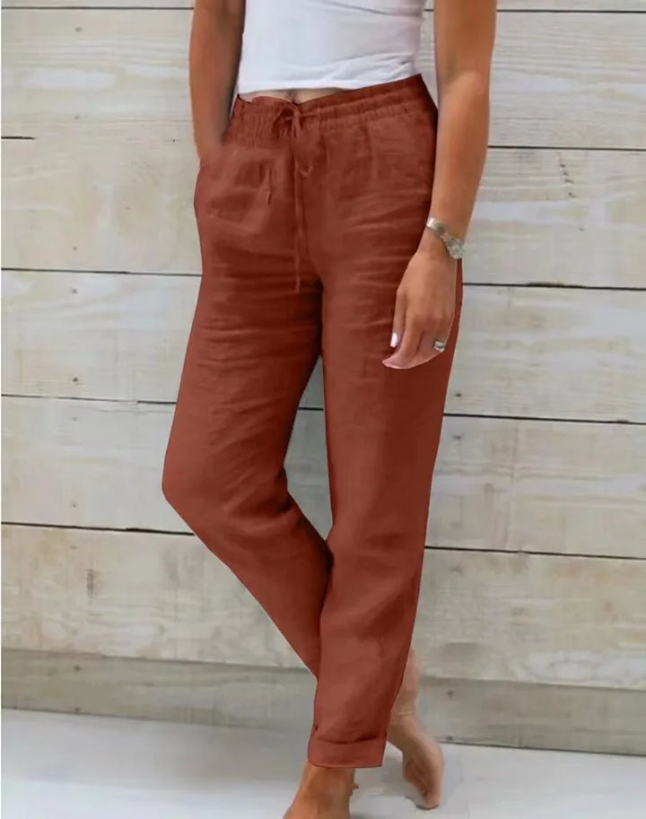 Monica | Cotton and Linen Trousers