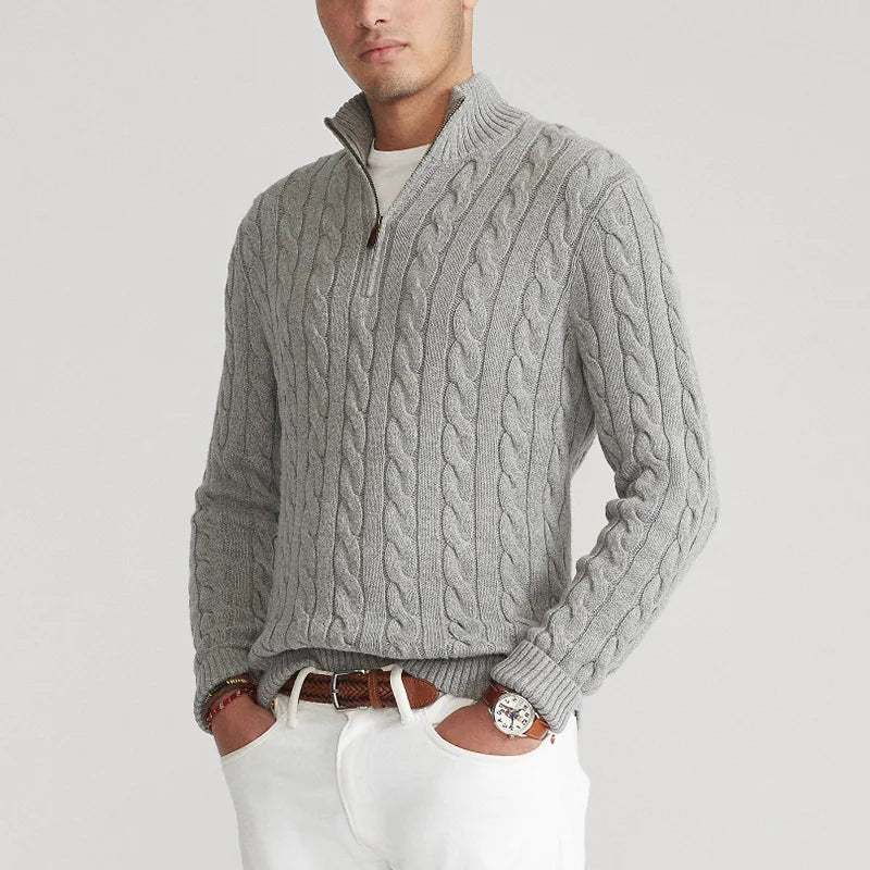 JP's Half-zip Cable-knit sweater
