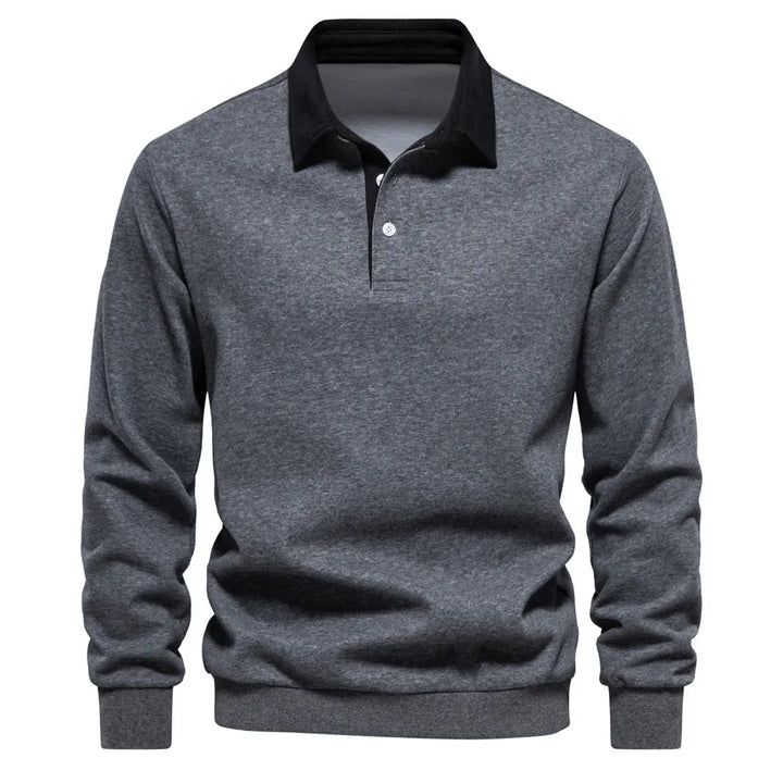 Stylish polo collar sweater