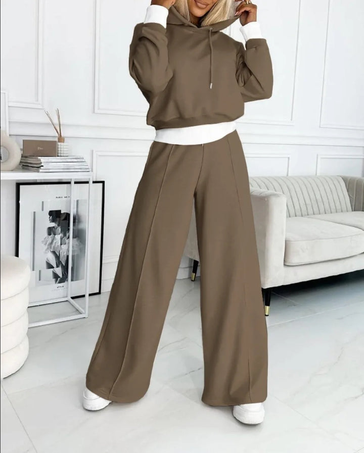 Aljean - Comfy Wide-Leg Set