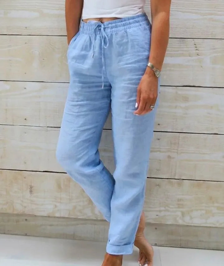 Monica | Cotton and Linen Trousers
