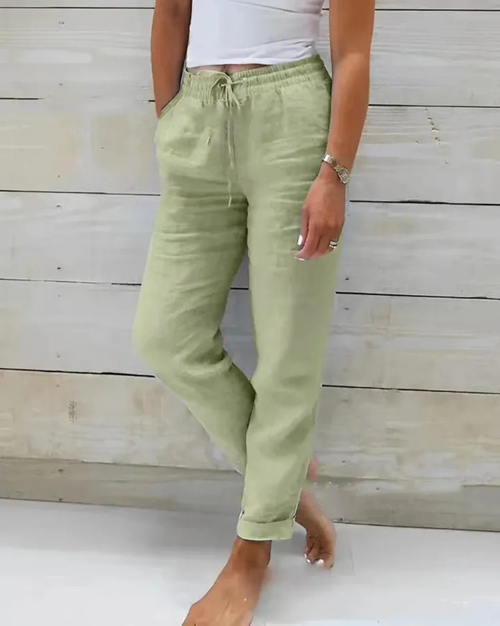 Monica | Cotton and Linen Trousers