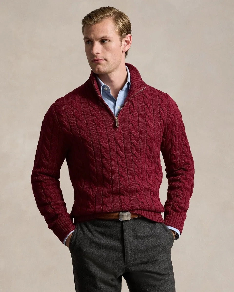 JP's Half-zip Cable-knit sweater