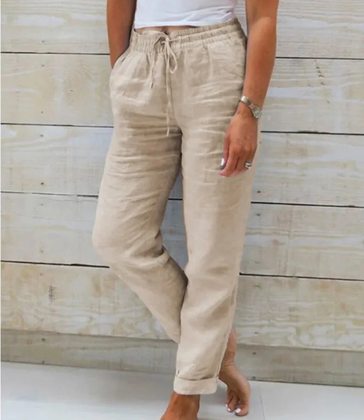 Monica | Cotton and Linen Trousers