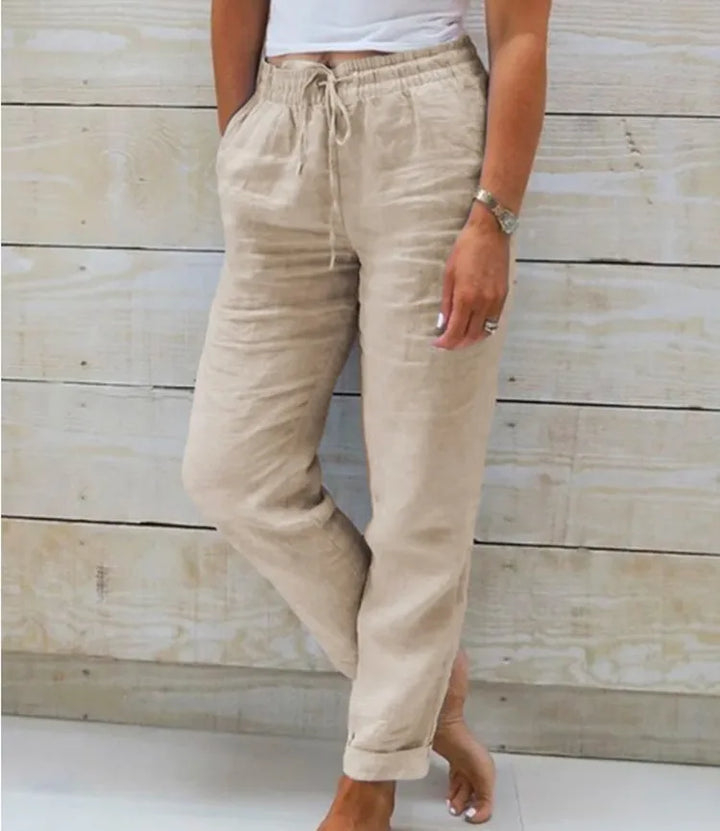 Monica | Cotton and Linen Trousers