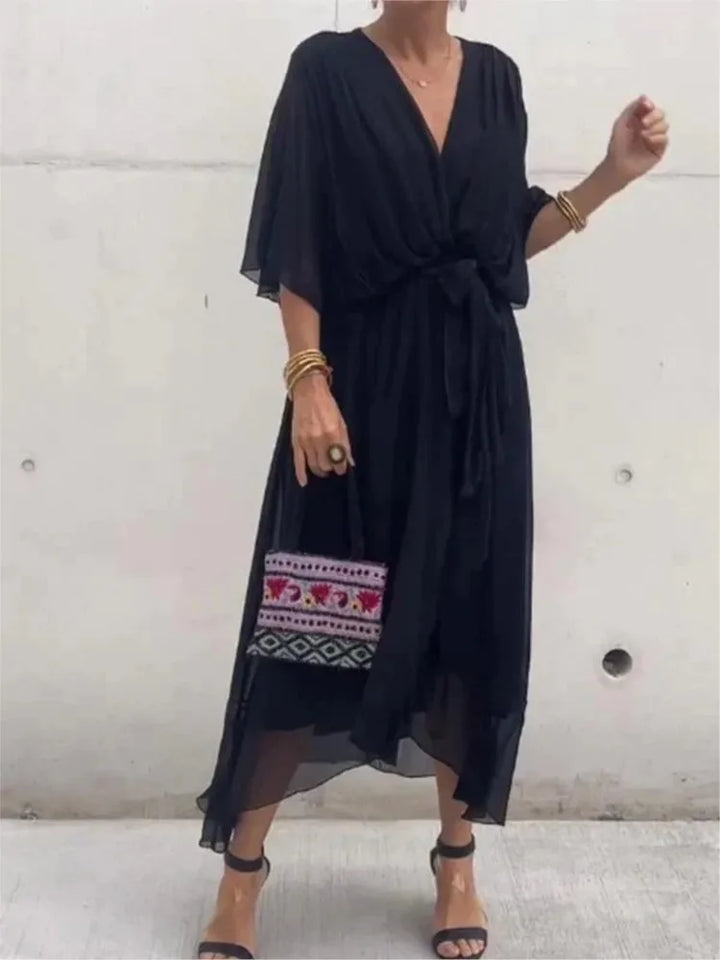 Monica - V-Neck Chiffon Dress