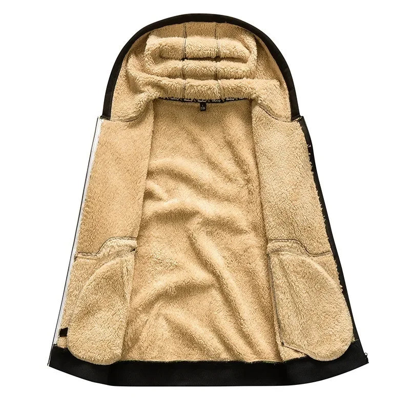 Gilben - Men's winter jacket with hood and fleece
