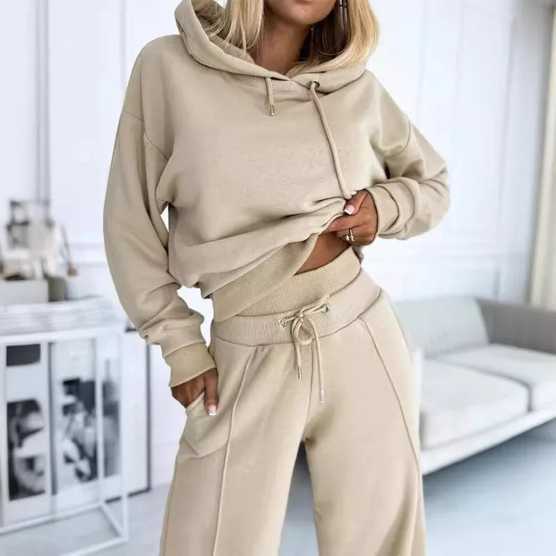 Aljean - Comfy Wide-Leg Set