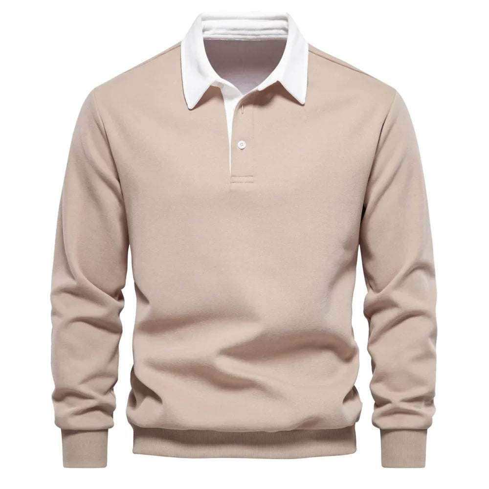 Stylish polo collar sweater