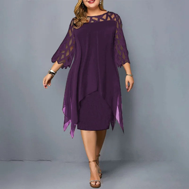 Jamie | Chic Plus Size Midi Dress