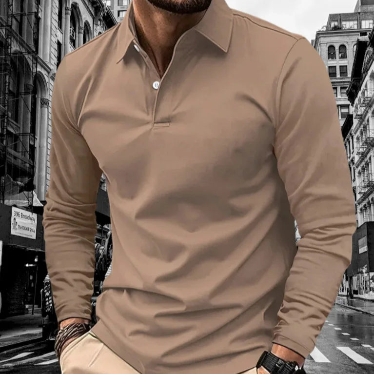 Ethan - Casual Long-Sleeved Polo