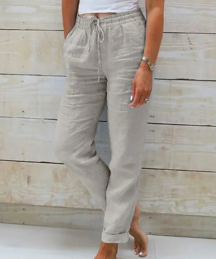 Monica | Cotton and Linen Trousers
