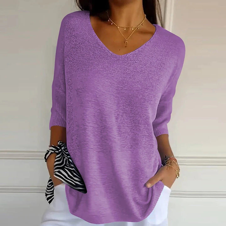 Anna | Women’s V-Neck Knit Top