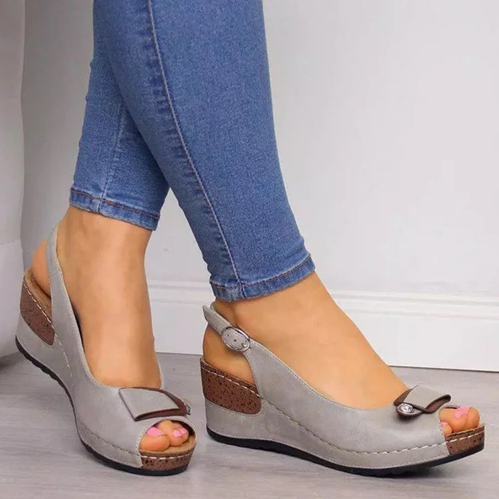 Clara | Retro Wedge Sandals