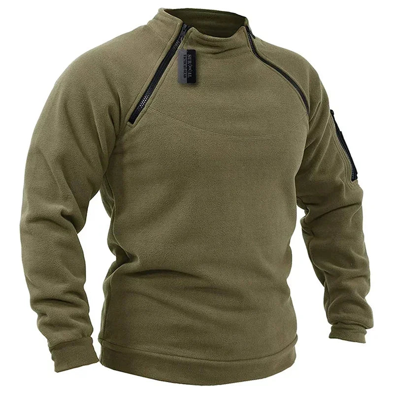 Jomartson - Military Style Fleece Sweater