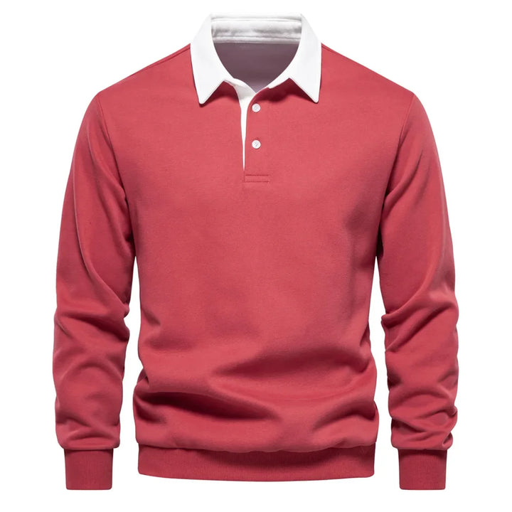 Stylish polo collar sweater