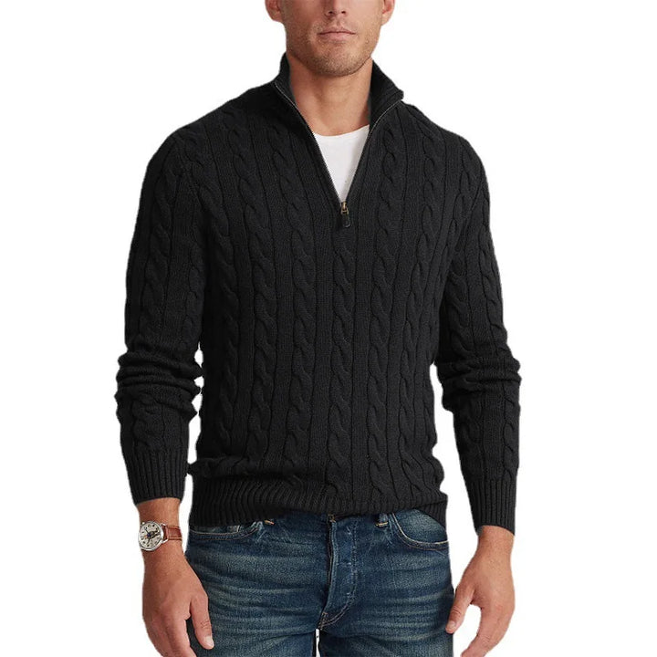 JP's Half-zip Cable-knit sweater