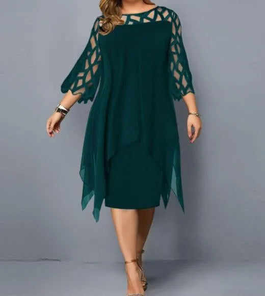 Jamie | Chic Plus Size Midi Dress