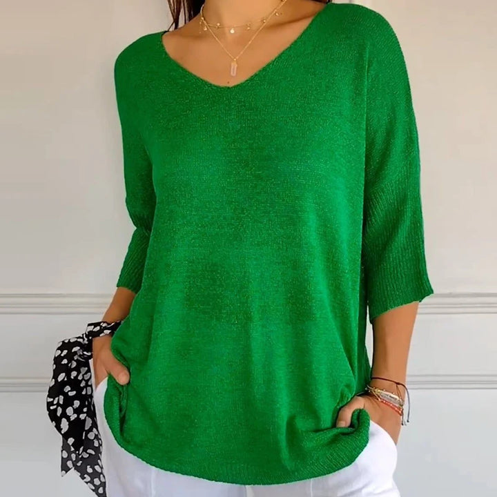 Anna | Women’s V-Neck Knit Top