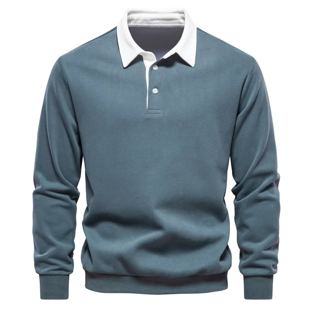Stylish polo collar sweater