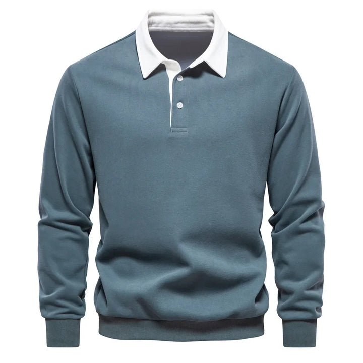 Stylish polo collar sweater