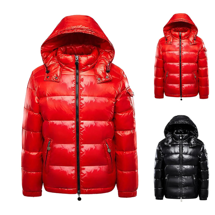 Warm men's puffer jacket