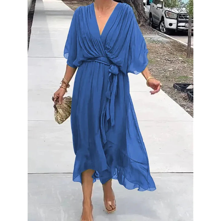 Monica - V-Neck Chiffon Dress