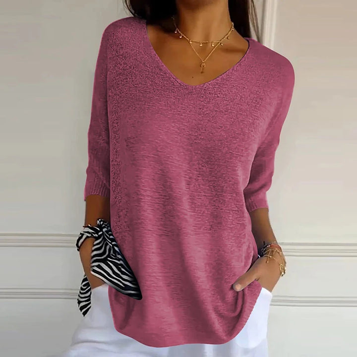 Anna | Women’s V-Neck Knit Top