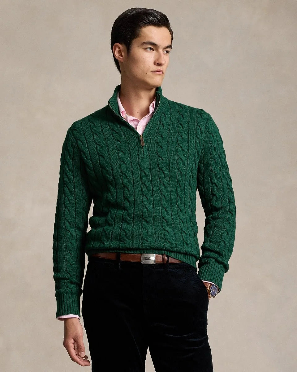 JP's Half-zip Cable-knit sweater