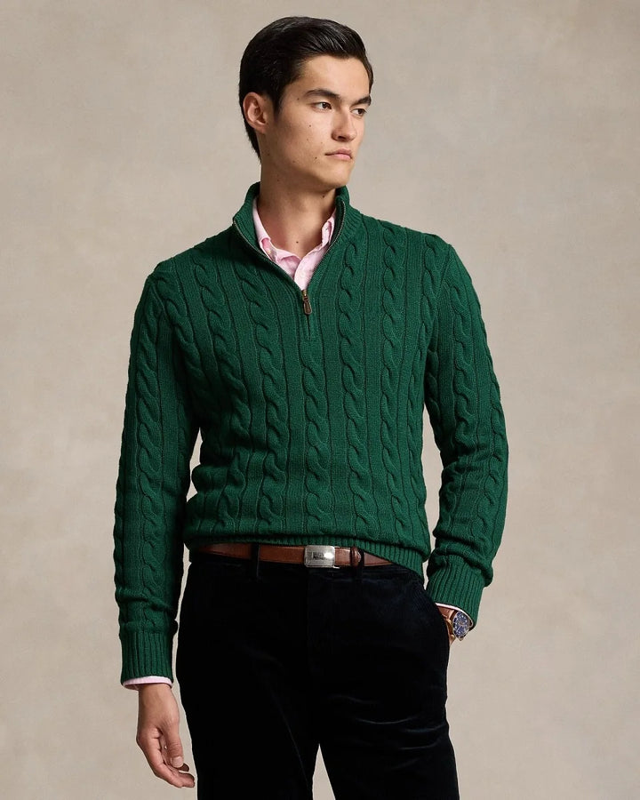 JP's Half-zip Cable-knit sweater