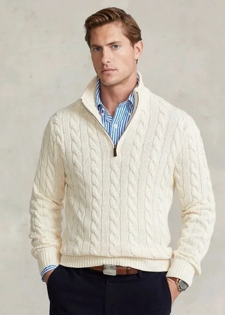 JP's Half-zip Cable-knit sweater
