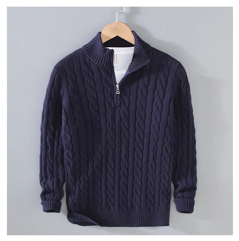JP's Half-zip Cable-knit sweater