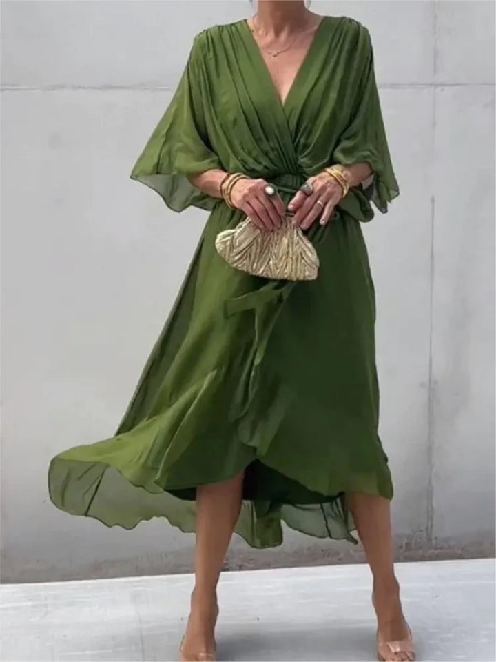 Monica - V-Neck Chiffon Dress