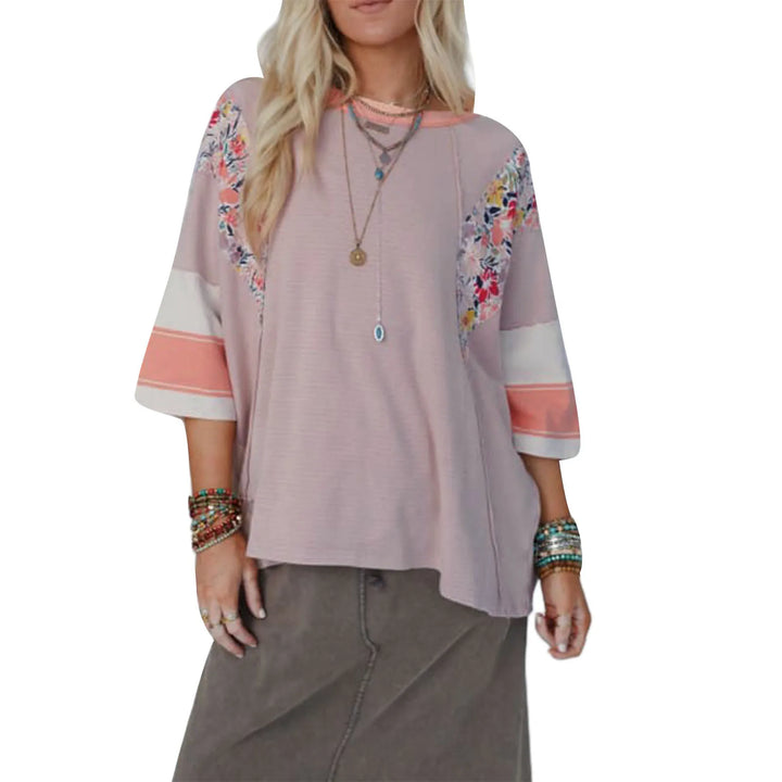BAILEY – Lightweight Patchwork Batwing Top