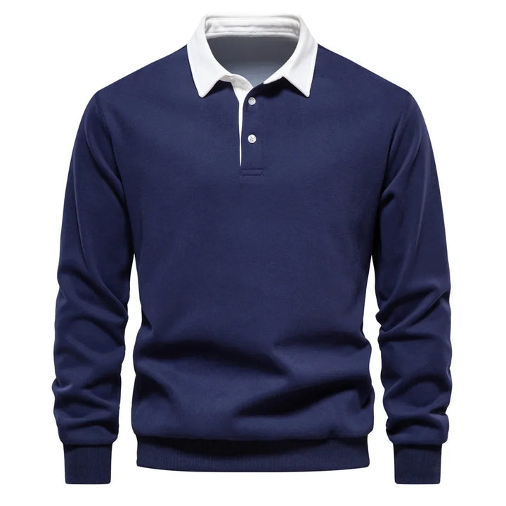 Stylish polo collar sweater