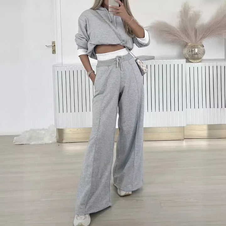 Aljean - Comfy Wide-Leg Set